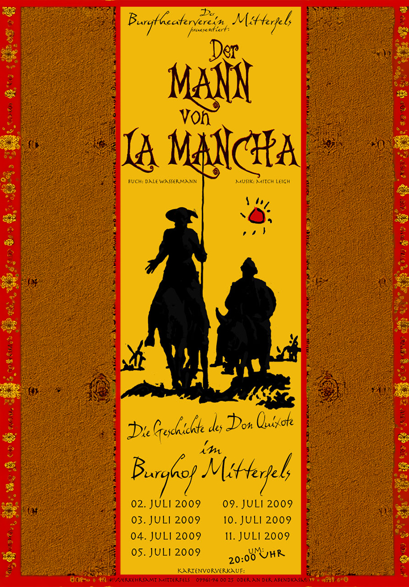 Plakat der Mann von La mancha 2009