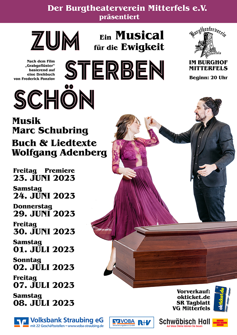 Plakat Zum Sterben schön 2023